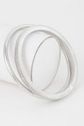 Silver ribbed cuff bracelet, ROOSEVELT BYMANYC ® New York
