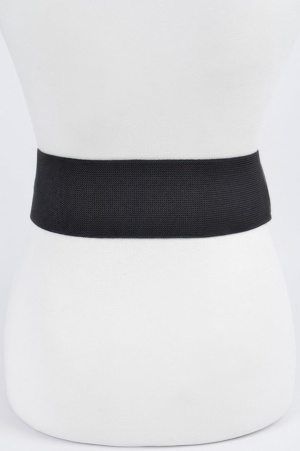 Black textured belt band with smooth underside