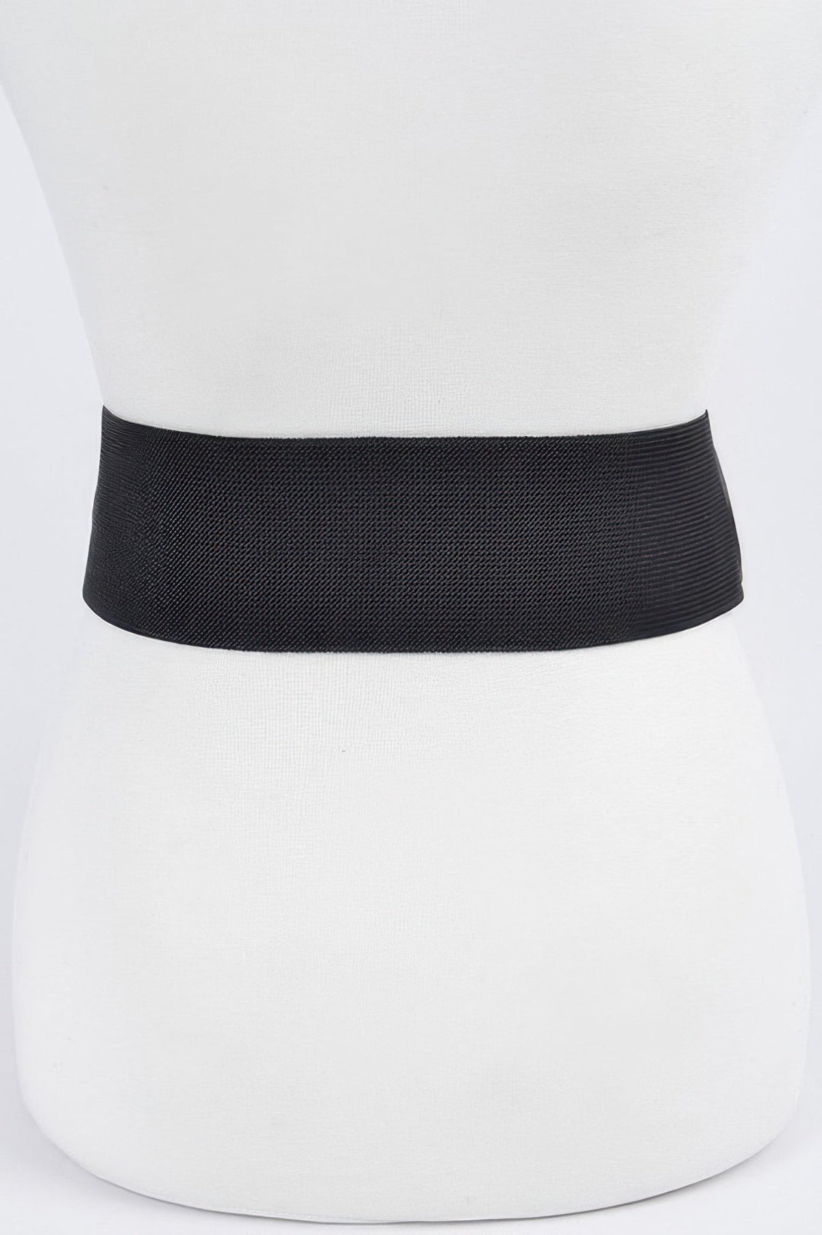 Black textured belt band with smooth underside