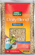 Wild Harvest Daily Blend parakeet and finch food bag with a clear seed window