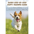 Paperback puppy-training guide book with smiling terrier on cover