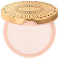 Gucci glow illuminating gel-powder highlighter compact, round gold lid with star logo