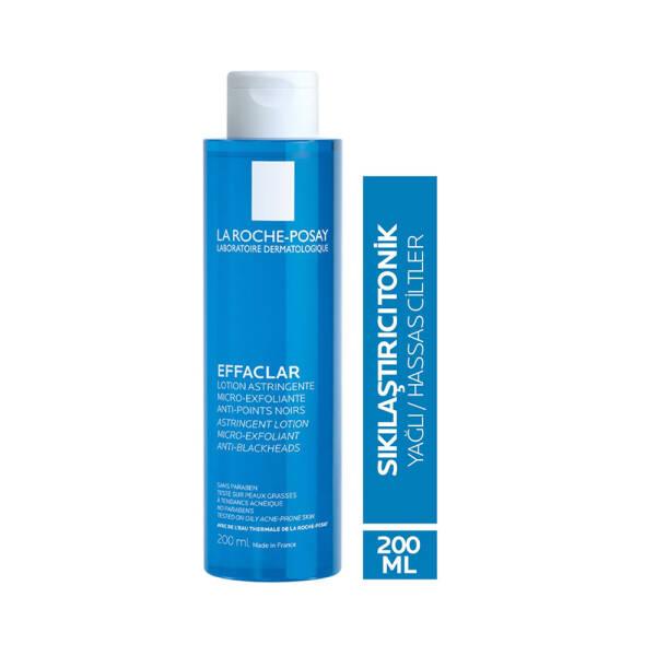 La Roche-Posay Effaclar face toner bottle with matching blue side package