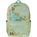 Mint green junior backpack with all-over Cinderella illustration and gold script
