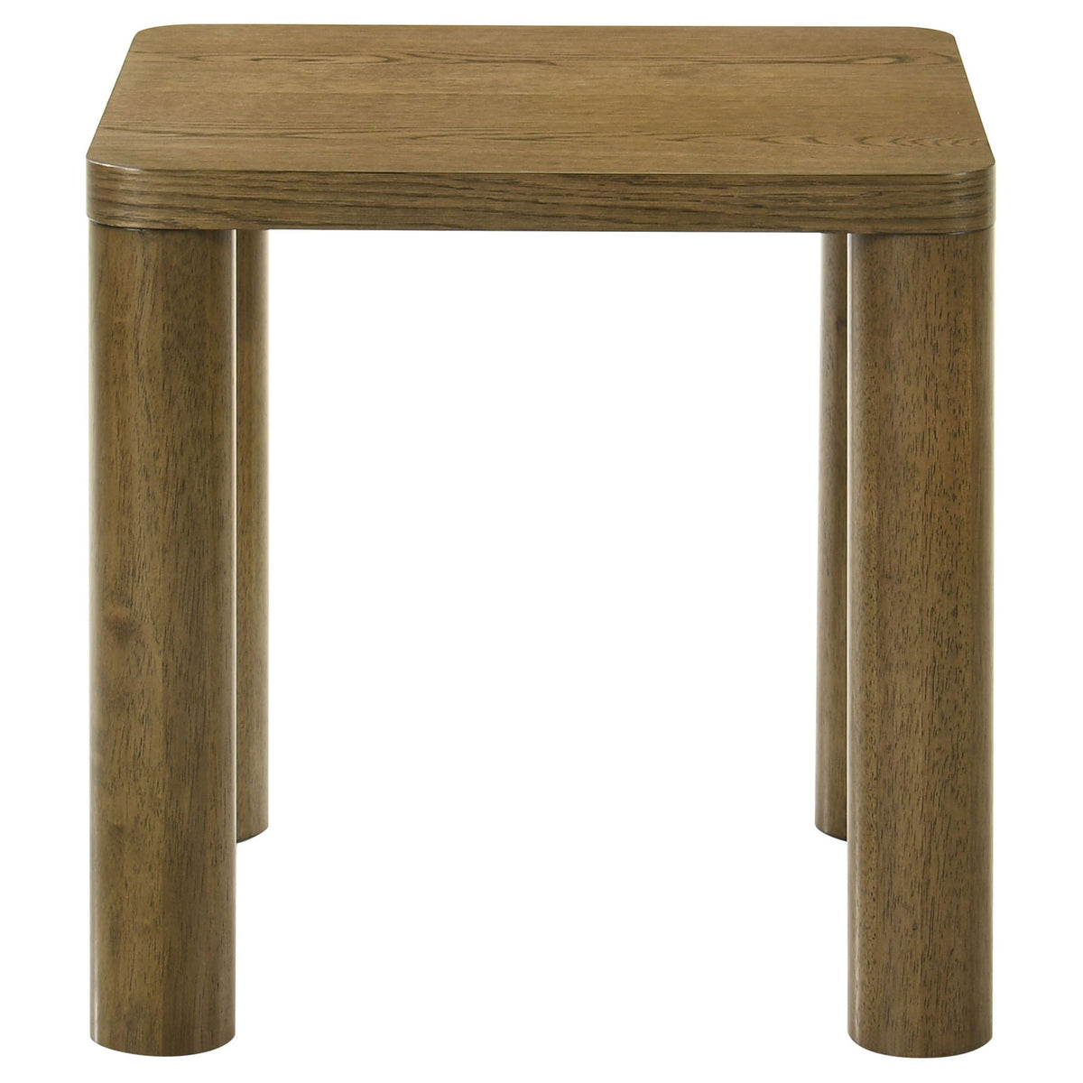 Castlewood Engineered Wood Accent Side End Table Brown Oak