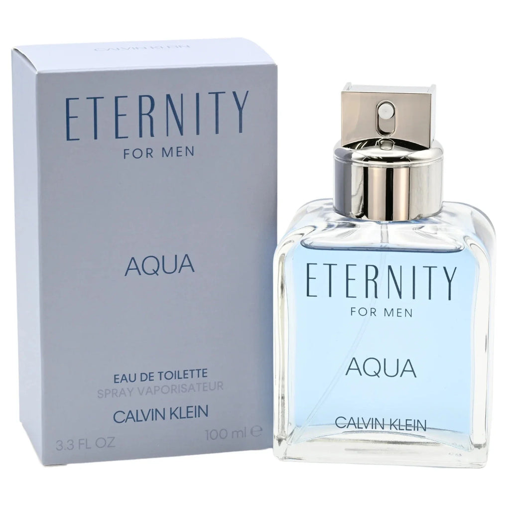 Calvin Klein Eternity Aqua for Men eau de toilette spray with box, clear glass bottle