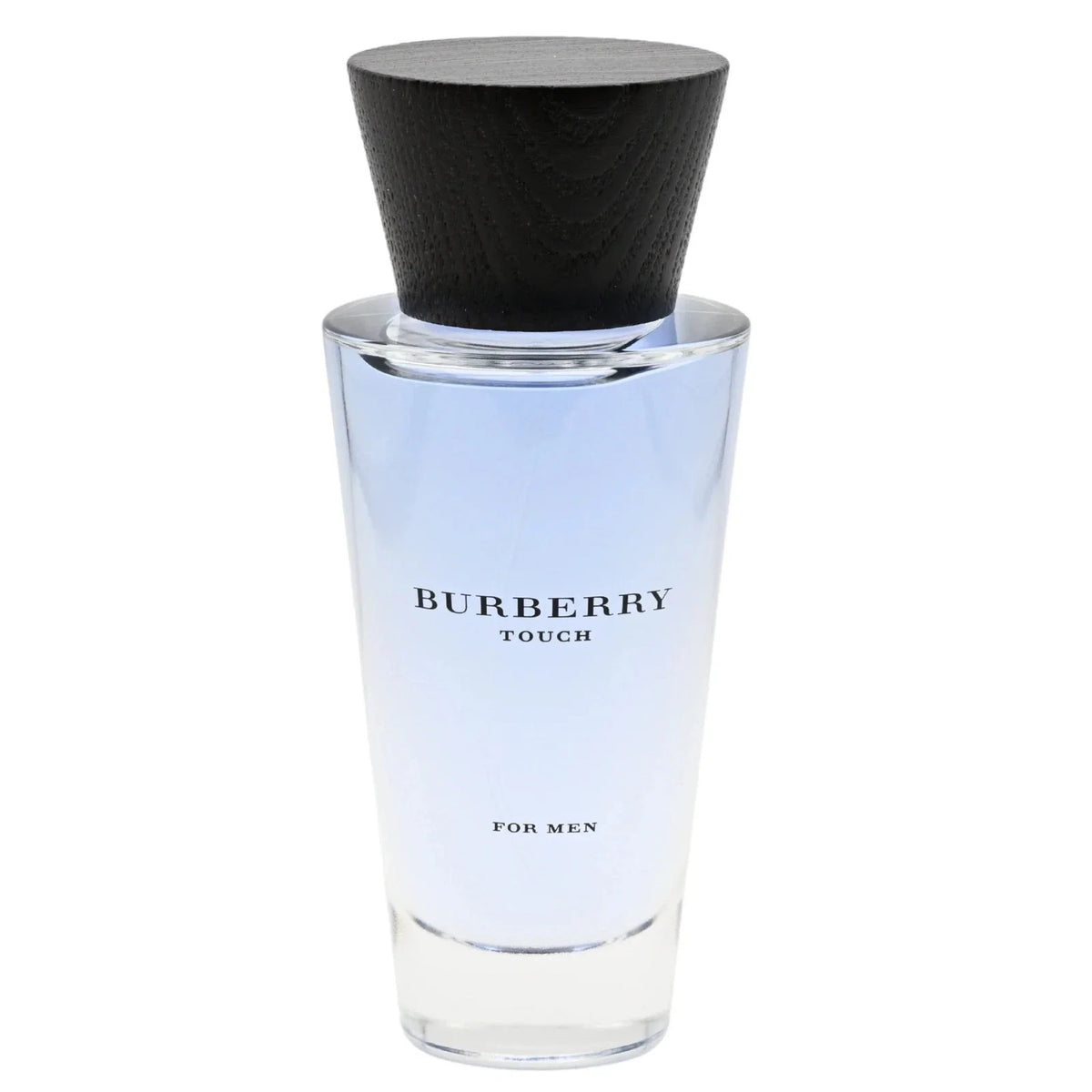 Burberry Touch men's eau de toilette spray bottle with black cap, clear glass