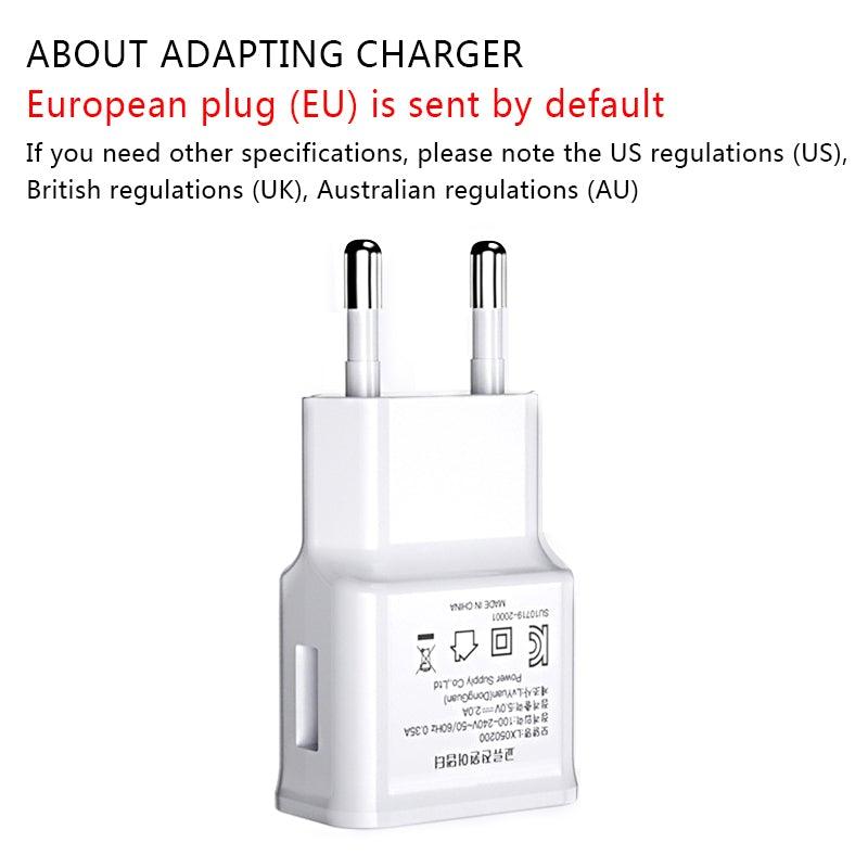 USB charger plug adapter for headlamp charging, white power brick
