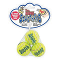 KONG SquakAir squeaker tennis balls in mesh bag, neon green pair