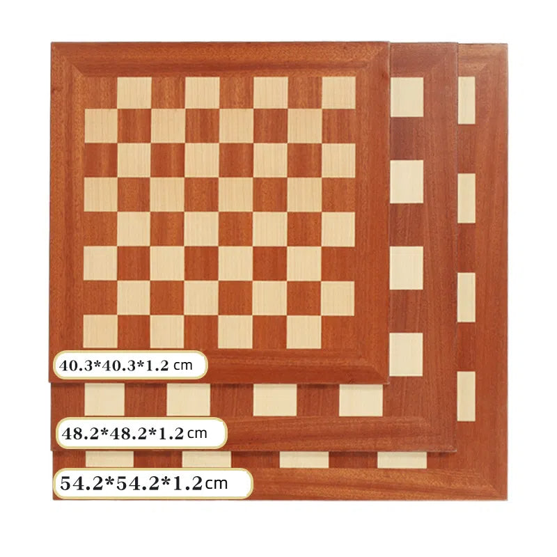 Wooden chessboard insert with checkered playing squares and side cutouts
