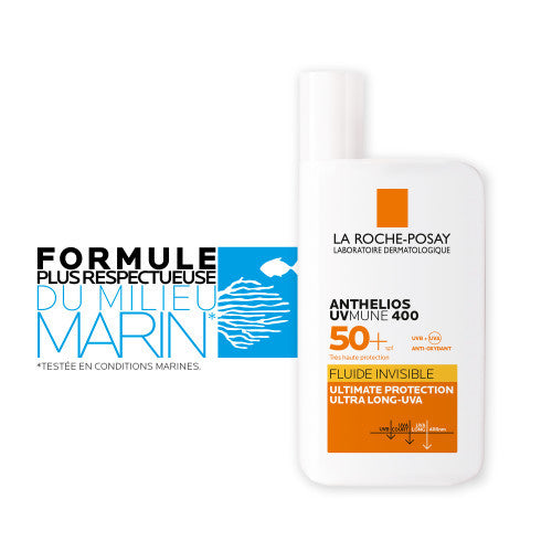 White La Roche-Posay UVMUNE sunscreen fluid bottle with orange label