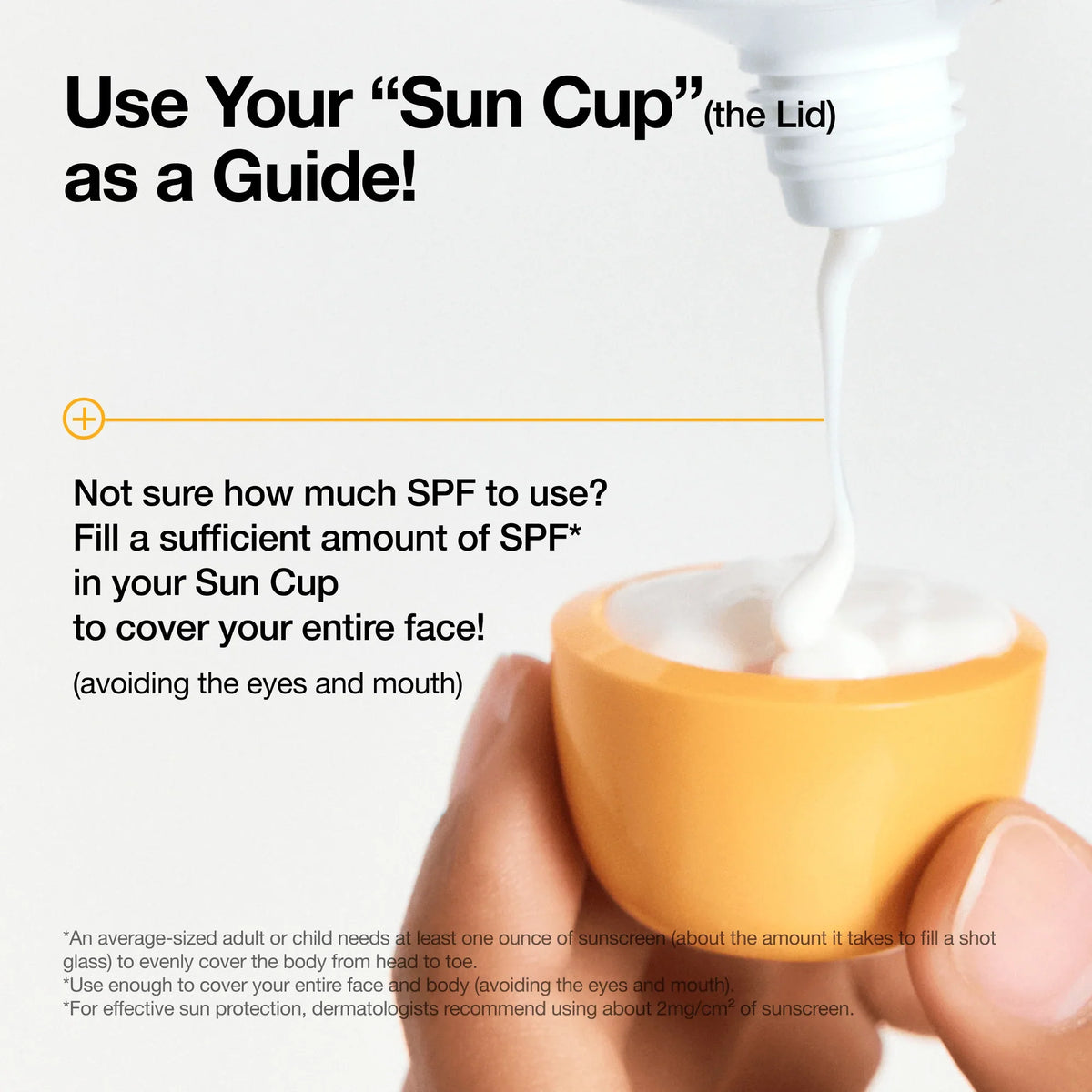 Anua Zero-cast SPF 50+ sunscreen dispensed from tube into orange cap