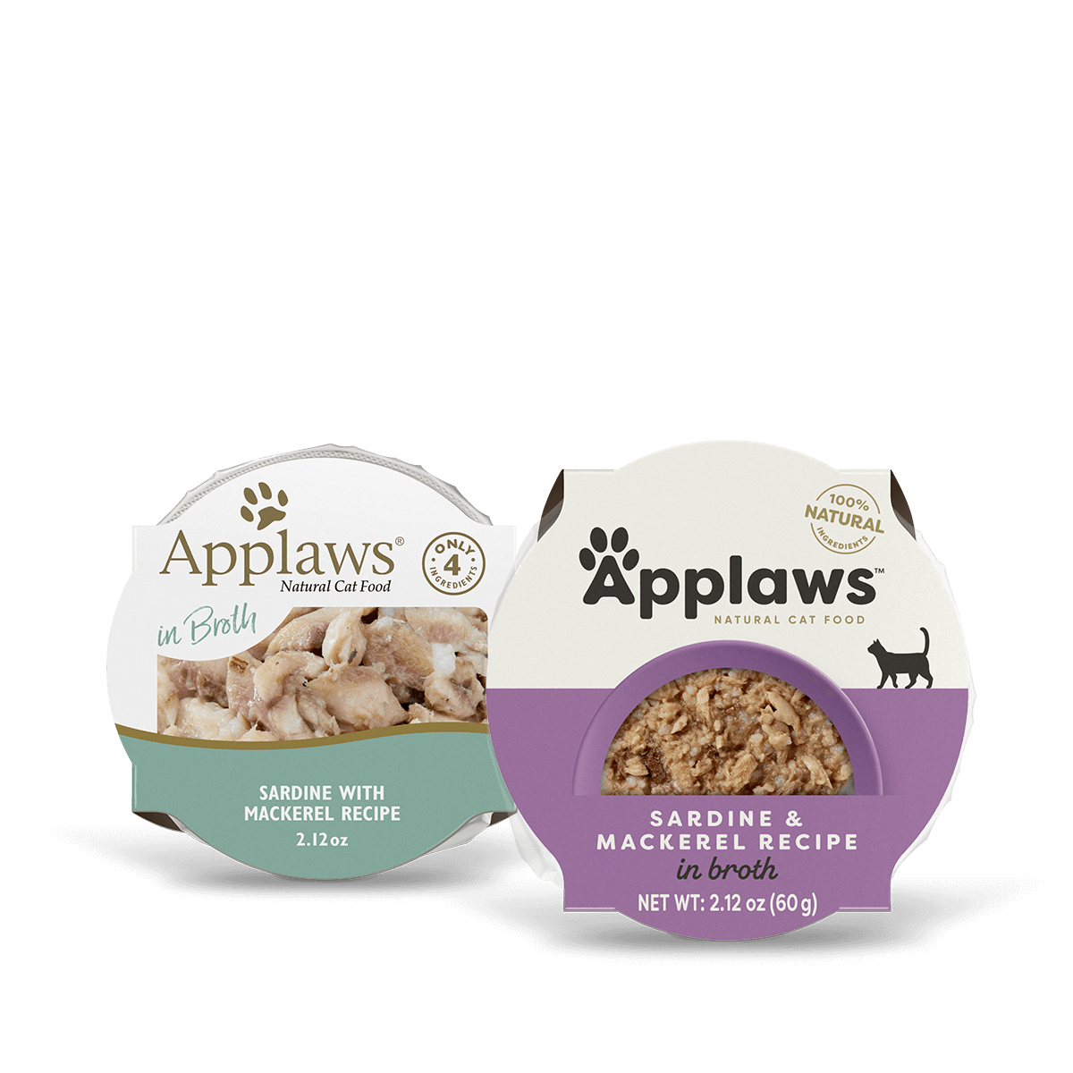 Applaws wet cat food pouch multipack, sardine & mackerel in broth (2.12 oz)