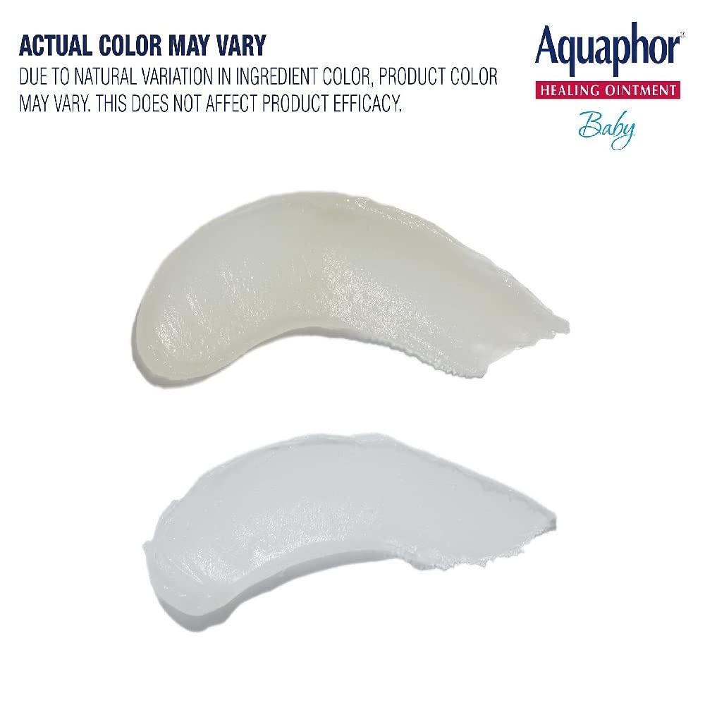 Ointment color swatches on display with notice that color may vary
