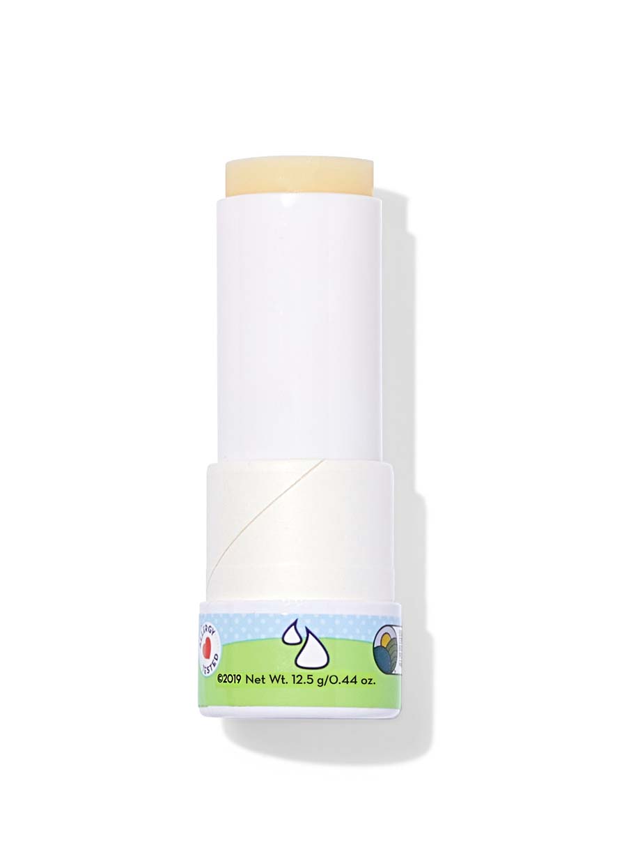 Calming Bedtime Stick white stick container with yellow cap, shown closed