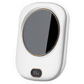 White USB mug heater with oval display and 3 temperature settings