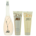 Glow by J.Lo 3-piece gift set: lotion bottle, shower gel, body lotion tubes