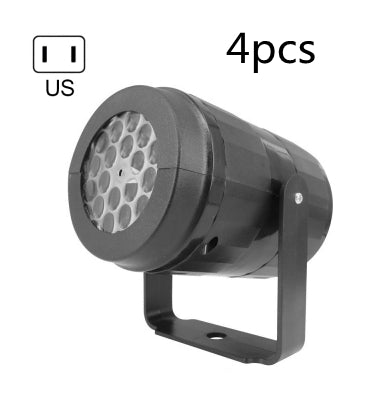LED snowflake projector light, 4-pack, dark gray spotlight-style projector