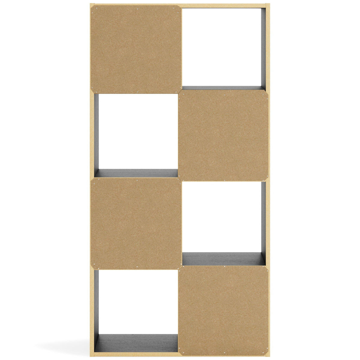 Tan cube insert panel for 8-cube organizer with square openings