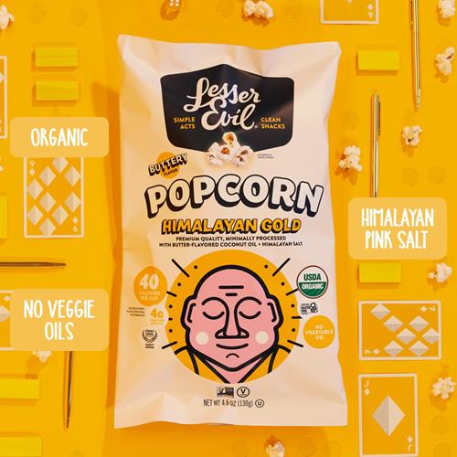 Himalayan gold pink salt organic popcorn bag, 4.6 oz