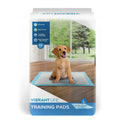 Dog training pads pack, L size, blue-and-white package with dog and absorbent pad graphic