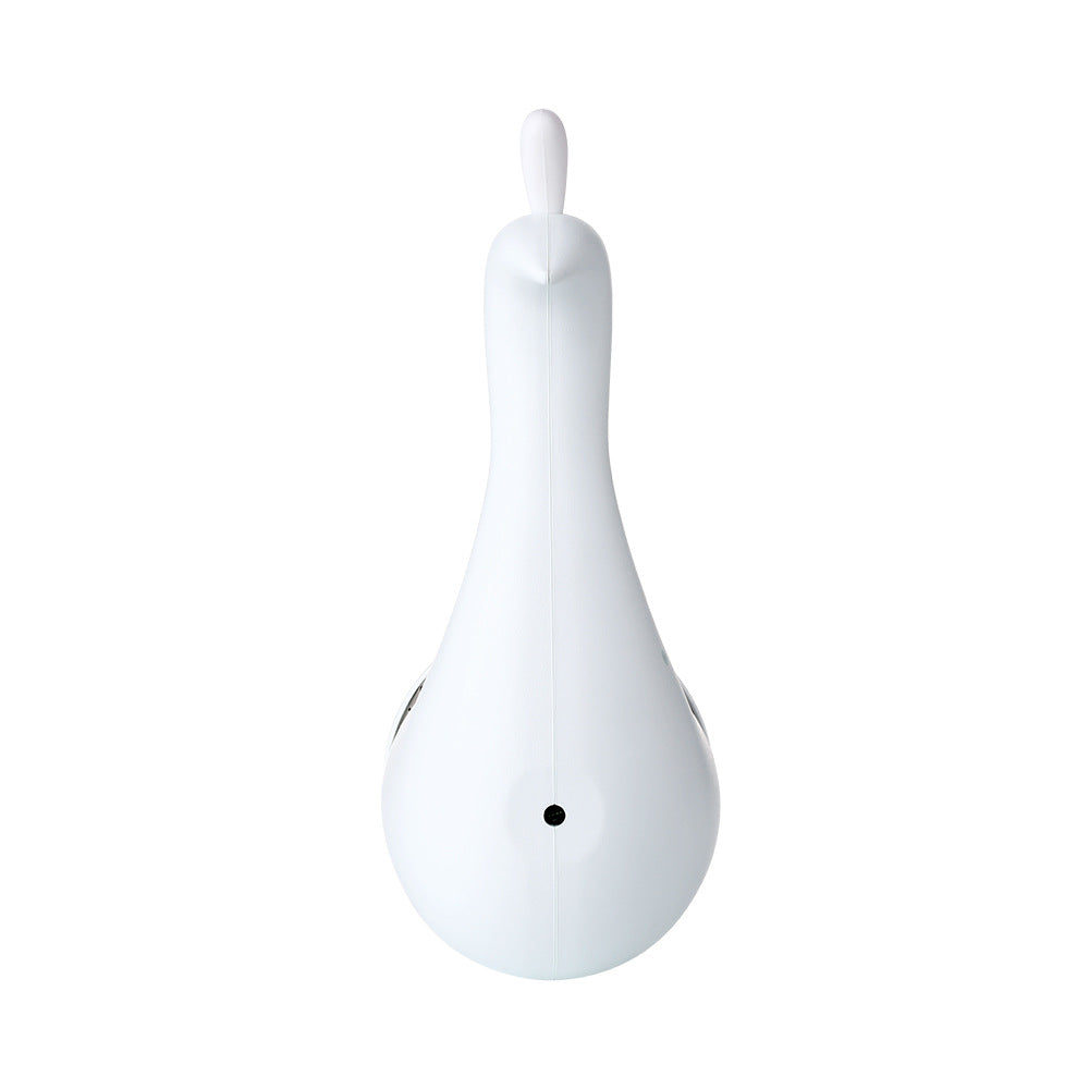 White peacock-shaped wall lamp with small dot on side