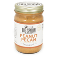 BIG SPOON Roasters jar of peanut pecan nut butter with gold lid, 10 oz