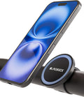 MagSafe magnetic phone holder with BLAUBECK circular mount and blue phone attached