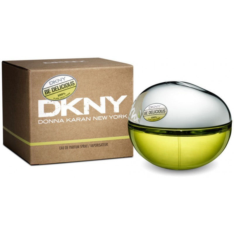 DKNY Be Delicious eau de parfum set: green bottle with DKNY box