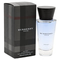 Burberry Touch men's eau de toilette spray: clear bottle, black cap, with box