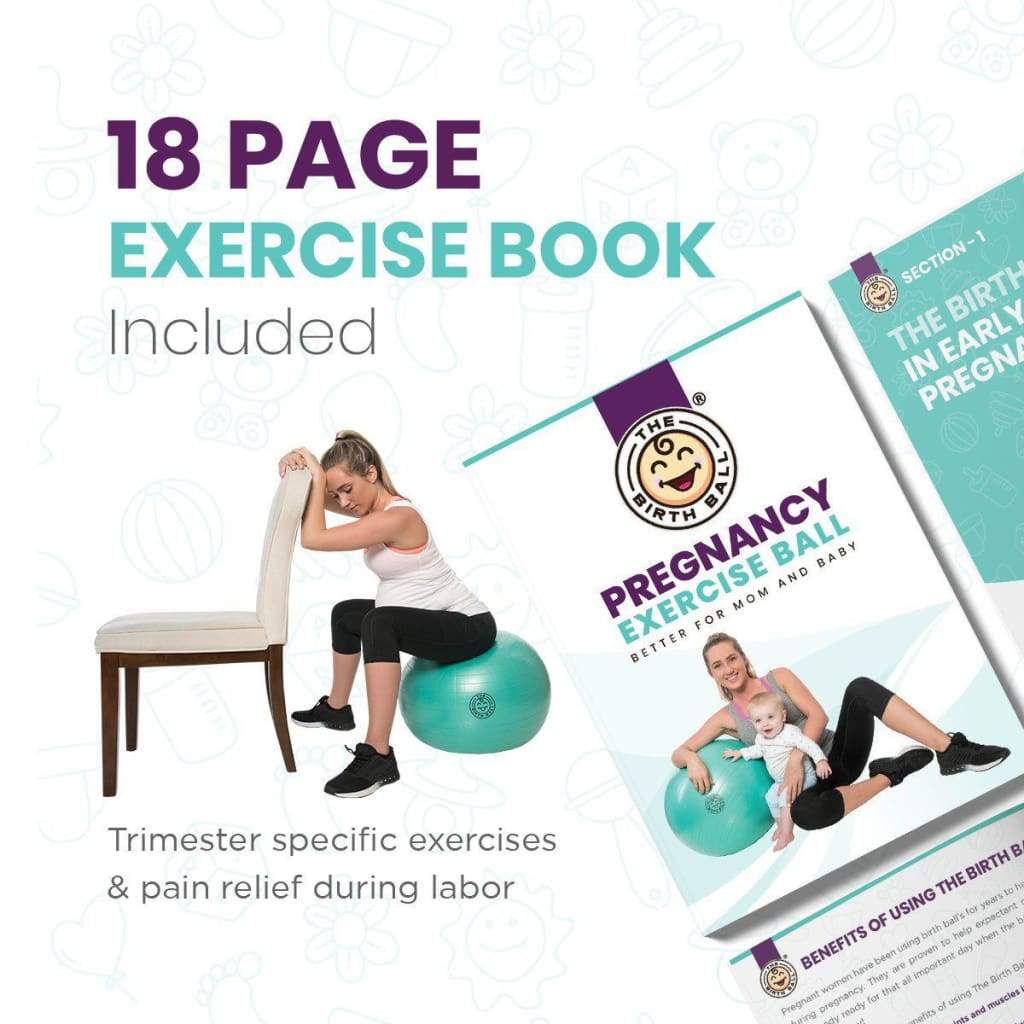 Pregnancy exercise birth ball with included 18-page exercise book