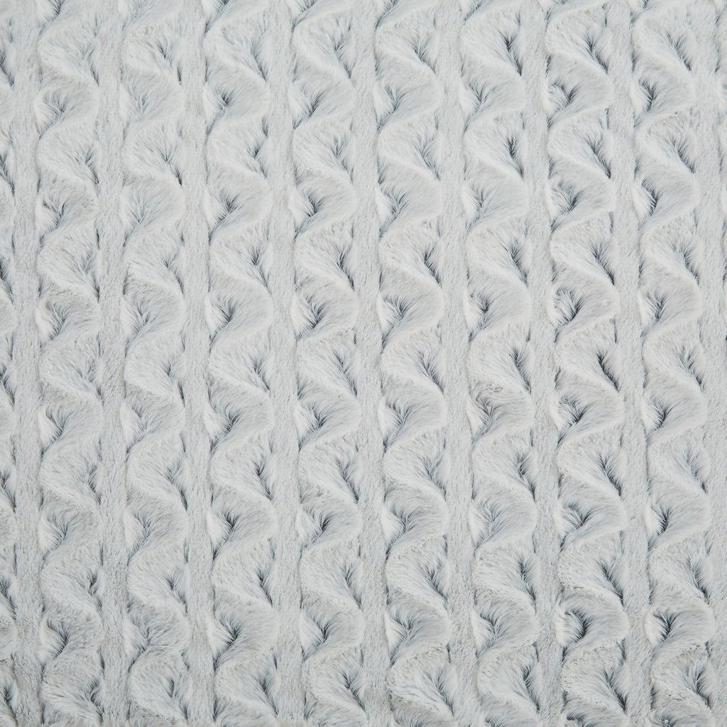 Light blue faux fur throw blanket close-up texture