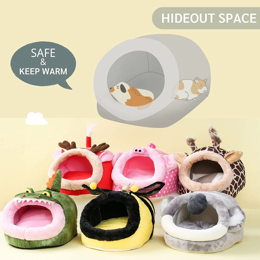 Gray koala-style plush pet hideaway bed with a wide, white-trimmed opening