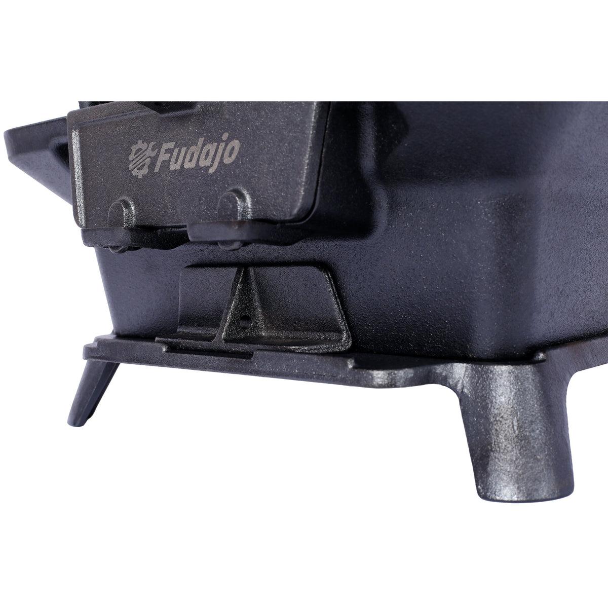 Charcoal oval cast iron tabletop grill with enamel finish, Fudajo folding handle