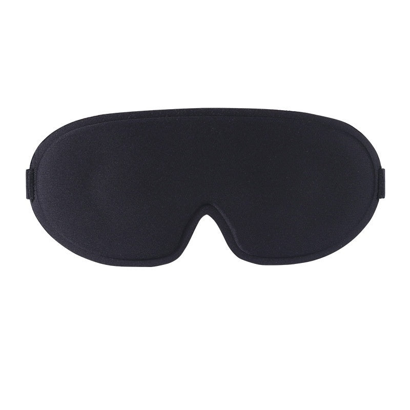 3D blackout sleep mask in black with contoured eye cups and side strap tabs