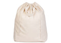 Off-white canvas laundry bag with drawstring closure and gathered top
