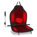 Car heated seat cushion with red LED heat display and adjustable straps