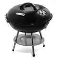 Cuisinart charcoal BBQ grill with round domed lid, two vents, and three legs