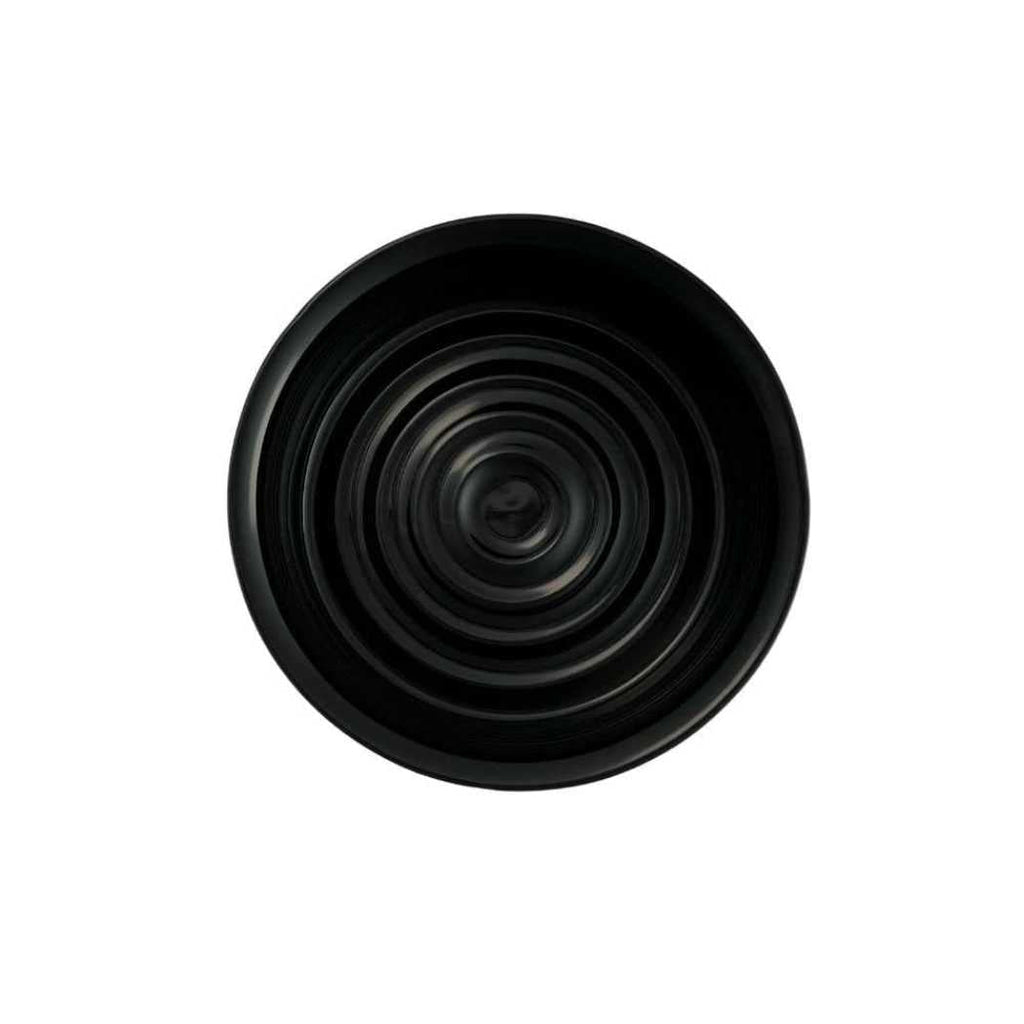 Round black razor stand or holder base with central knob