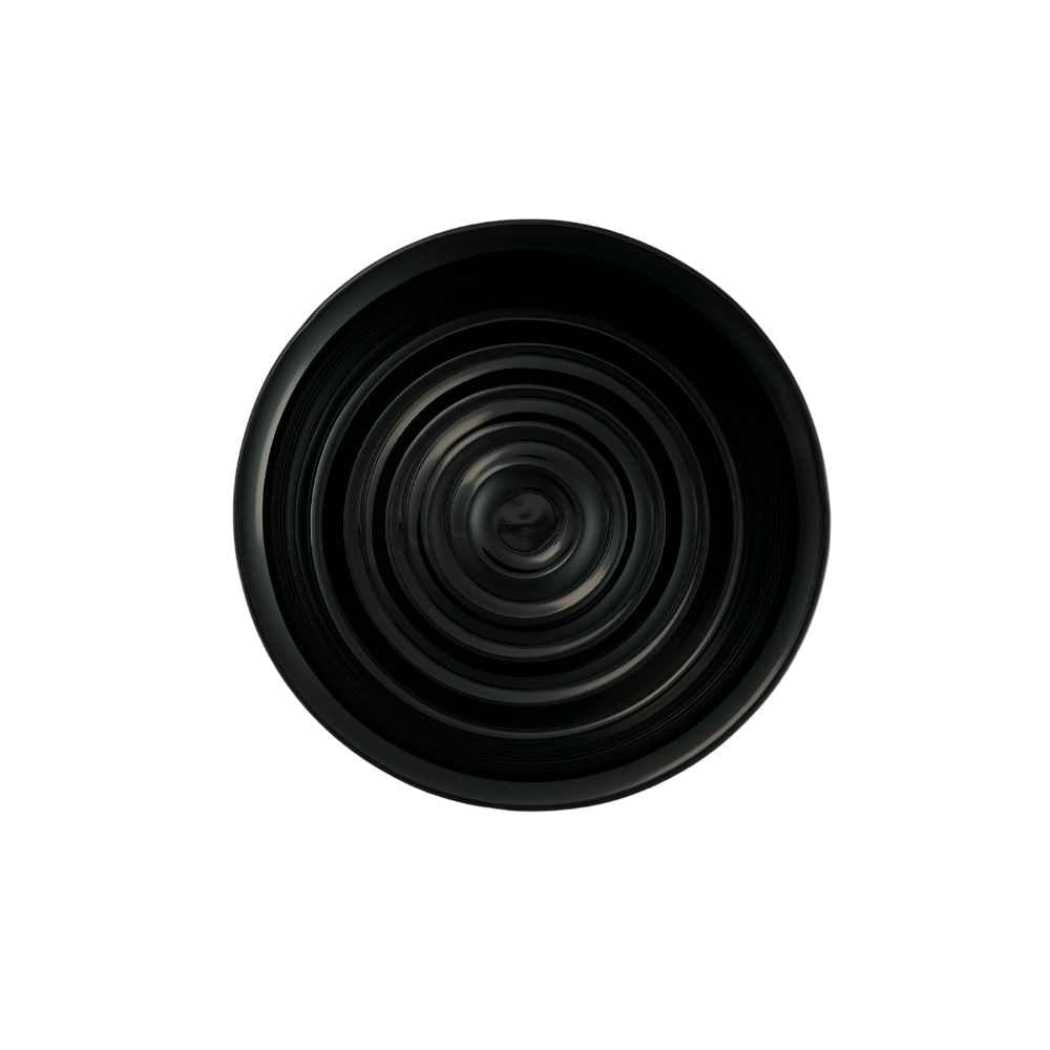 Round black razor stand or holder base with central knob