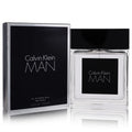 Calvin Klein MAN eau de toilette spray bottle with black glass and presentation box