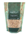 Stand-up pouch of organic dry-roasted no-salt peanut halves