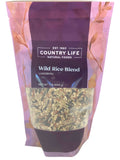 Wild Rice Blend by Lundberg, standing pouch with Country Life branding