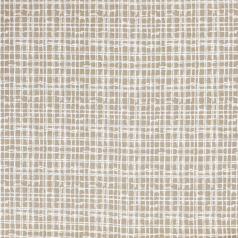 Beige-and-white grid woven fabric for pet lounger bed cushion
