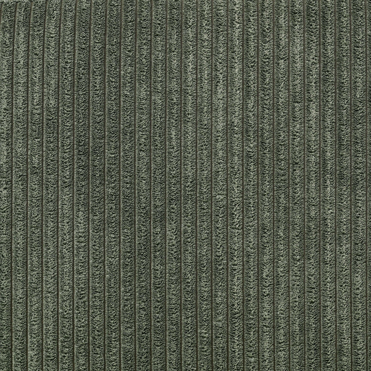 Dark green corduroy fabric close-up showing vertical ribbed texture