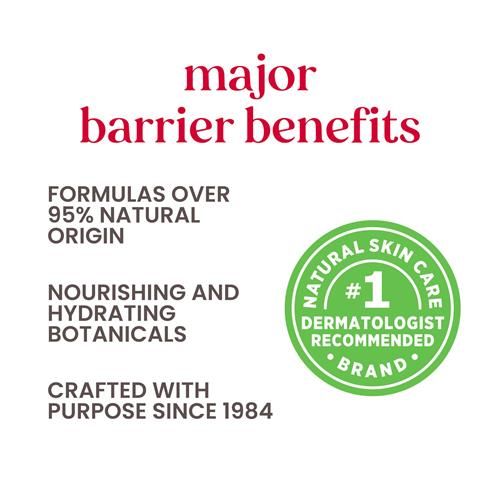 Marketing badge graphic for natural origin and dermatologist recommended skincare
