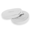 Cloud White elastic shoelaces, two rolled coils of white stretch lace