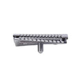 Safety razor head with short comb teeth and central pivot post