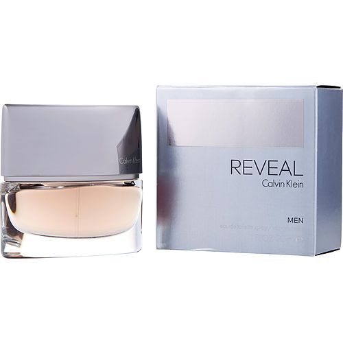 Calvin Klein REVEAL men’s EDT spray bottle with box, clear glass and gray cap