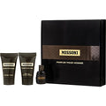Men's fragrance gift set with MISSONI bottle and aftershave balm & shower gel tubes